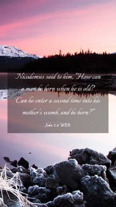 Picture 03 - John 3:4 WEB Mobile Phone Wallpaper - Nicodemus said to him, 