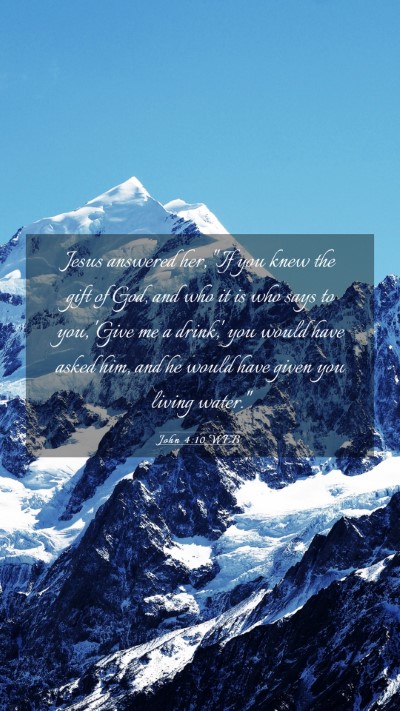 Picture 03 - John 4:10 WEB Mobile Phone Wallpaper - Jesus answered her, 