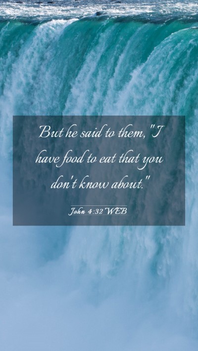 Picture 03 - John 4:32 WEB Mobile Phone Wallpaper - But he said to them, 