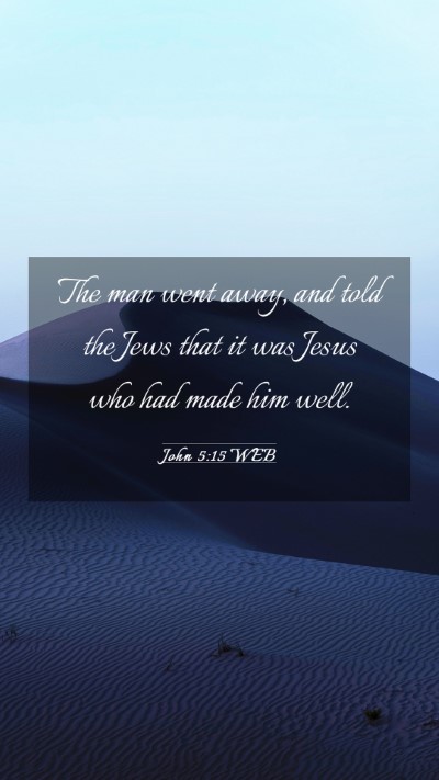Picture 03 - John 5:15 WEB Mobile Phone Wallpaper - The man went away, and told the Jews that it was - Mobile Bible Verse Wallpaper