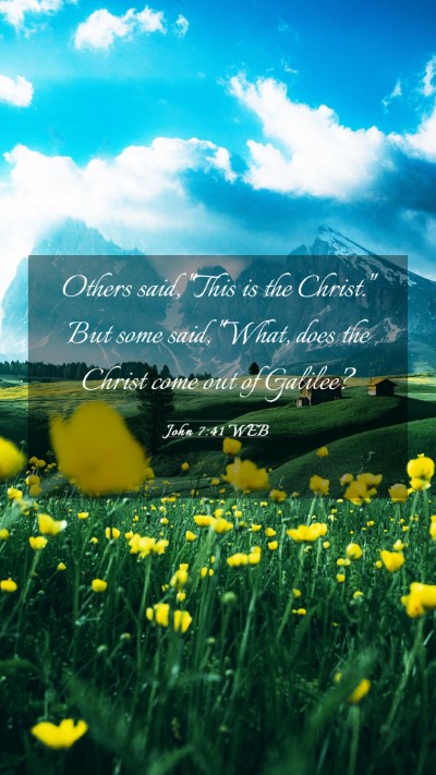 Picture 03 - John 7:41 WEB Mobile Phone Wallpaper - Others said, 