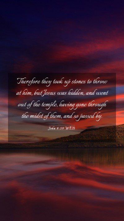 Picture 03 - John 8:59 WEB Mobile Phone Wallpaper - Therefore they took up stones to throw at him, - Mobile Bible Verse Wallpaper