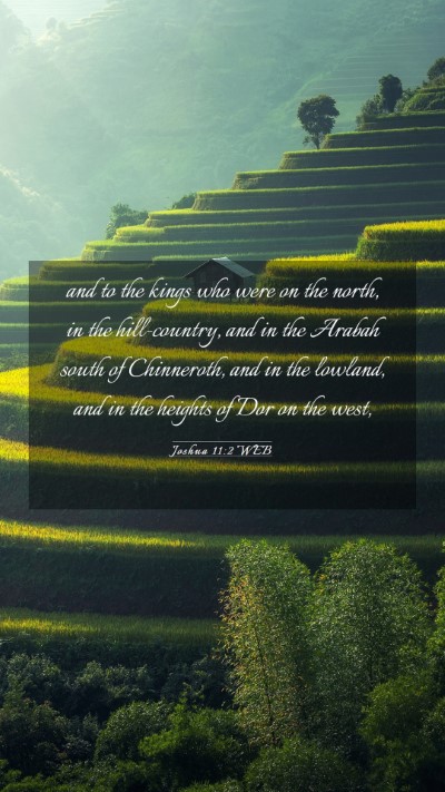 Picture 03 - Joshua 11:2 WEB Mobile Phone Wallpaper - and to the kings who were on the north, in the - Mobile Bible Verse Wallpaper