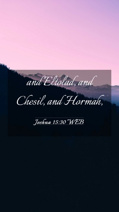 Picture 03 - Joshua 15:30 WEB Mobile Phone Wallpaper - and Eltolad, and Chesil, and - Mobile Bible Verse Wallpaper