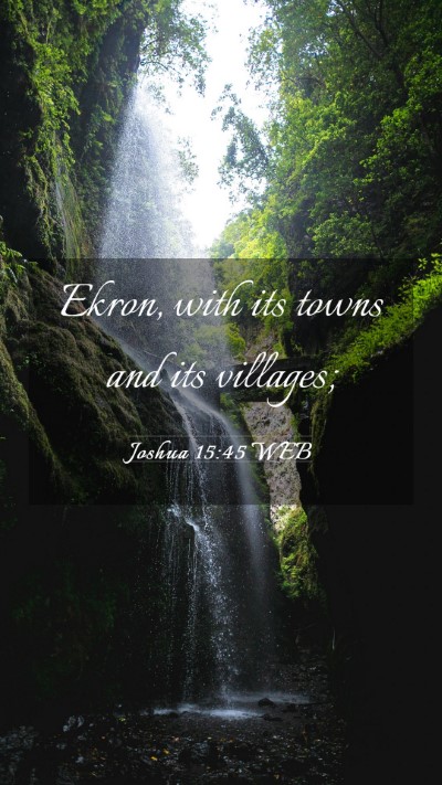 Picture 03 - Joshua 15:45 WEB Mobile Phone Wallpaper - Ekron, with its towns and its - Mobile Bible Verse Wallpaper
