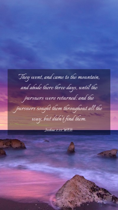 Picture 03 - Joshua 2:22 WEB Mobile Phone Wallpaper - They went, and came to the mountain, and abode - Mobile Bible Verse Wallpaper