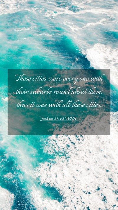 Picture 03 - Joshua 21:42 WEB Mobile Phone Wallpaper - These cities were every one with their suburbs - Mobile Bible Verse Wallpaper