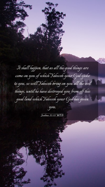 Picture 03 - Joshua 23:15 WEB Mobile Phone Wallpaper - It shall happen, that as all the good things are - Mobile Bible Verse Wallpaper