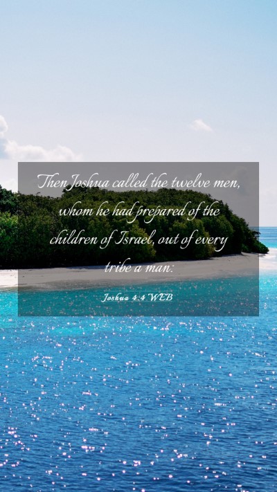 Picture 03 - Joshua 4:4 WEB Mobile Phone Wallpaper - Then Joshua called the twelve men, whom he had - Mobile Bible Verse Wallpaper