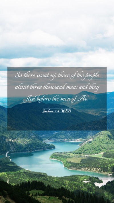 Picture 03 - Joshua 7:4 WEB Mobile Phone Wallpaper - So there went up there of the people about three - Mobile Bible Verse Wallpaper