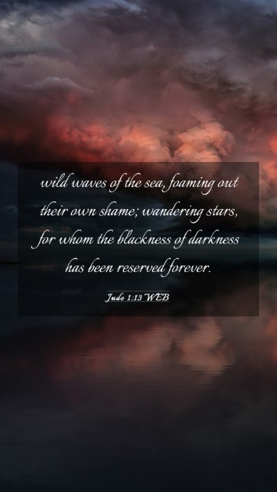 Picture 03 - Jude 1:13 WEB Mobile Phone Wallpaper - wild waves of the sea, foaming out their own - Mobile Bible Verse Wallpaper