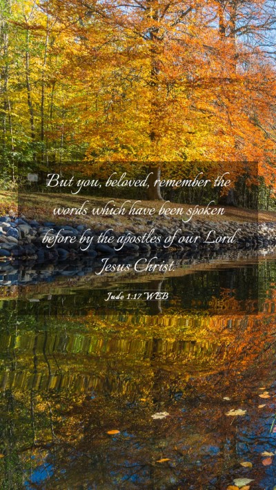 Picture 03 - Jude 1:17 WEB Mobile Phone Wallpaper - But you, beloved, remember the words which have - Mobile Bible Verse Wallpaper