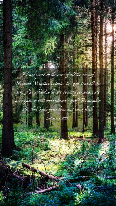 Picture 03 - Judges 9:2 WEB Mobile Phone Wallpaper - Please speak in the ears of all the men of - Mobile Bible Verse Wallpaper