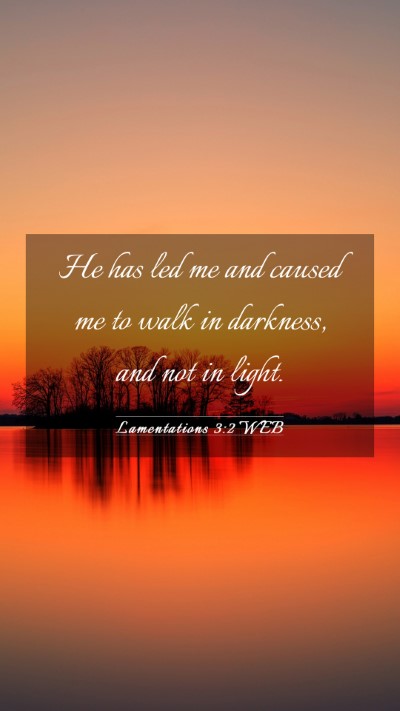 Picture 03 - Lamentations 3:2 WEB Mobile Phone Wallpaper - He has led me and caused me to walk in darkness, - Mobile Bible Verse Wallpaper
