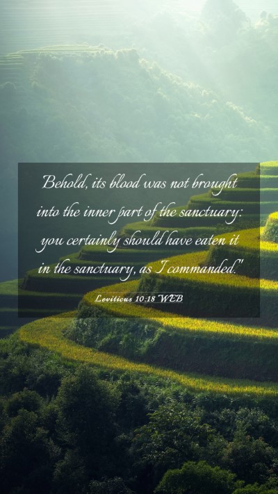 Picture 03 - Leviticus 10:18 WEB Mobile Phone Wallpaper - Behold, its blood was not brought into the inner - Mobile Bible Verse Wallpaper