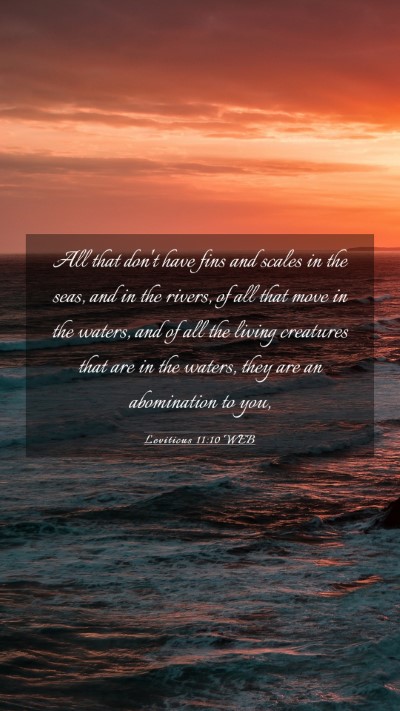 Picture 03 - Leviticus 11:10 WEB Mobile Phone Wallpaper - All that don't have fins and scales in the seas, - Mobile Bible Verse Wallpaper