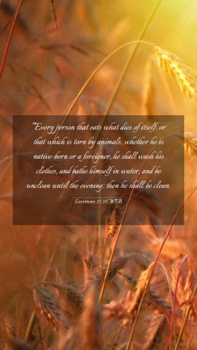Picture 03 - Leviticus 17:15 WEB Mobile Phone Wallpaper - 