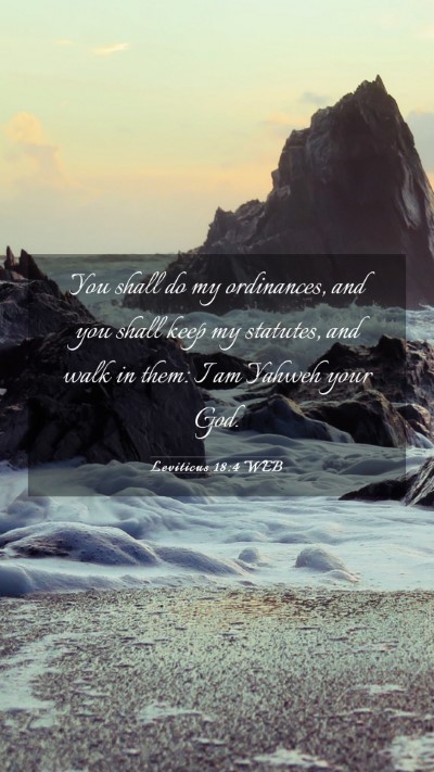 Picture 03 - Leviticus 18:4 WEB Mobile Phone Wallpaper - You shall do my ordinances, and you shall keep my - Mobile Bible Verse Wallpaper