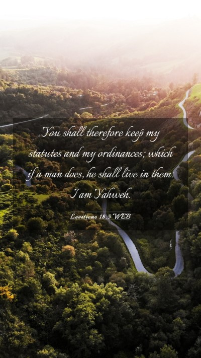 Picture 03 - Leviticus 18:5 WEB Mobile Phone Wallpaper - You shall therefore keep my statutes and my - Mobile Bible Verse Wallpaper