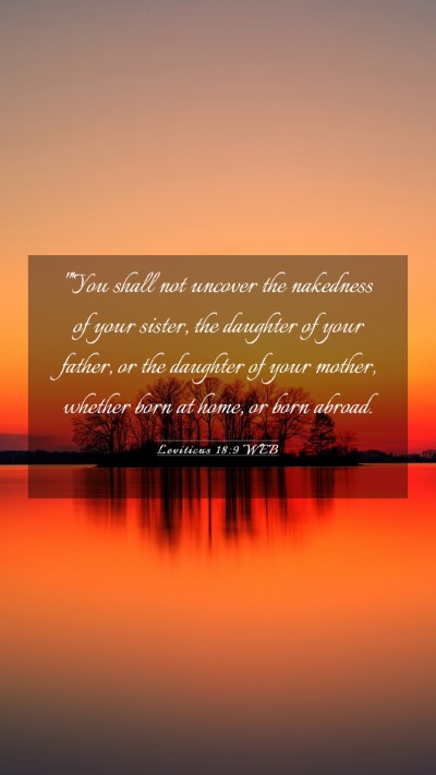 Picture 03 - Leviticus 18:9 WEB Mobile Phone Wallpaper - 