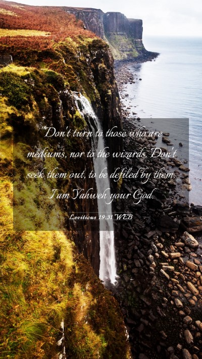Picture 03 - Leviticus 19:31 WEB Mobile Phone Wallpaper - 