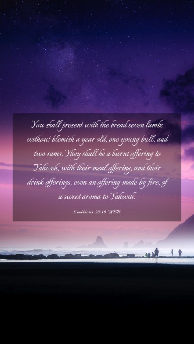 Picture 03 - Leviticus 23:18 WEB Mobile Phone Wallpaper - You shall present with the bread seven lambs - Mobile Bible Verse Wallpaper