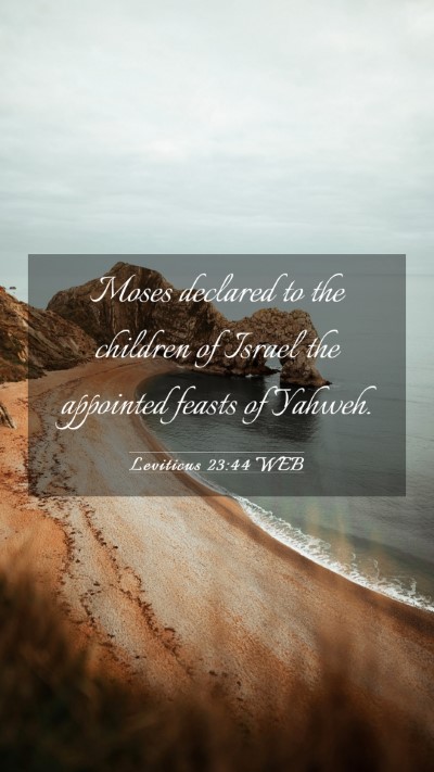 Picture 03 - Leviticus 23:44 WEB Mobile Phone Wallpaper - Moses declared to the children of Israel the - Mobile Bible Verse Wallpaper