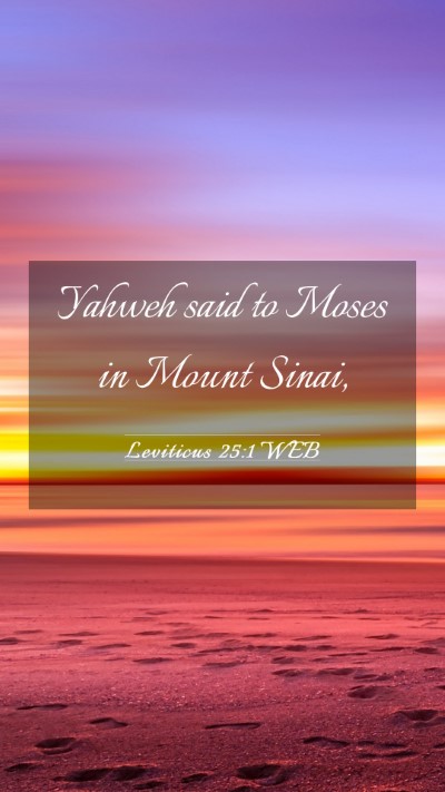Picture 03 - Leviticus 25:1 WEB Mobile Phone Wallpaper - Yahweh said to Moses in Mount - Mobile Bible Verse Wallpaper