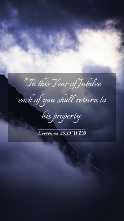 Picture 03 - Leviticus 25:13 WEB Mobile Phone Wallpaper - 