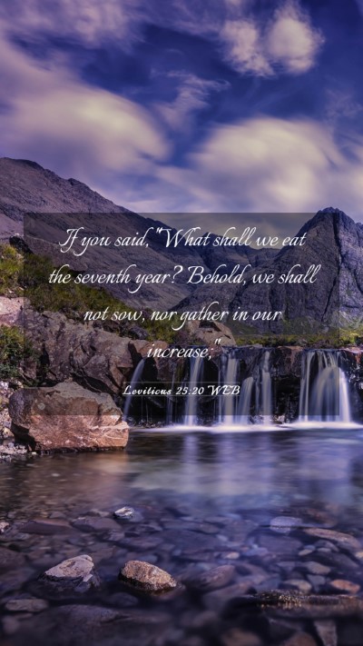 Picture 03 - Leviticus 25:20 WEB Mobile Phone Wallpaper - If you said, 