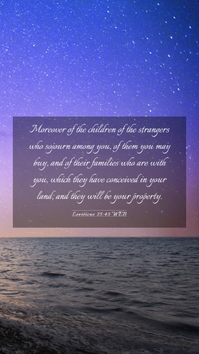 Picture 03 - Leviticus 25:45 WEB Mobile Phone Wallpaper - Moreover of the children of the strangers who - Mobile Bible Verse Wallpaper