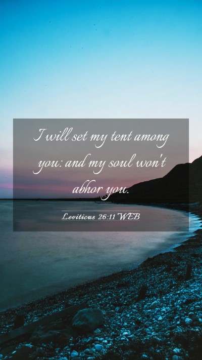 Picture 03 - Leviticus 26:11 WEB Mobile Phone Wallpaper - I will set my tent among you: and my soul won't - Mobile Bible Verse Wallpaper