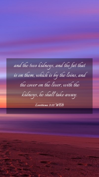 Picture 03 - Leviticus 3:15 WEB Mobile Phone Wallpaper - and the two kidneys, and the fat that is on them, - Mobile Bible Verse Wallpaper