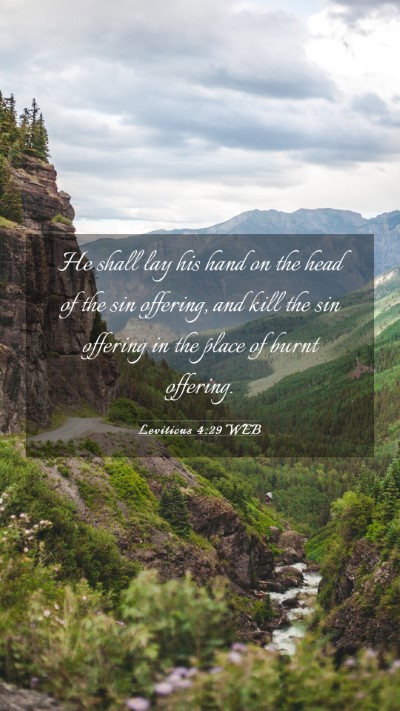 Picture 03 - Leviticus 4:29 WEB Mobile Phone Wallpaper - He shall lay his hand on the head of the sin - Mobile Bible Verse Wallpaper