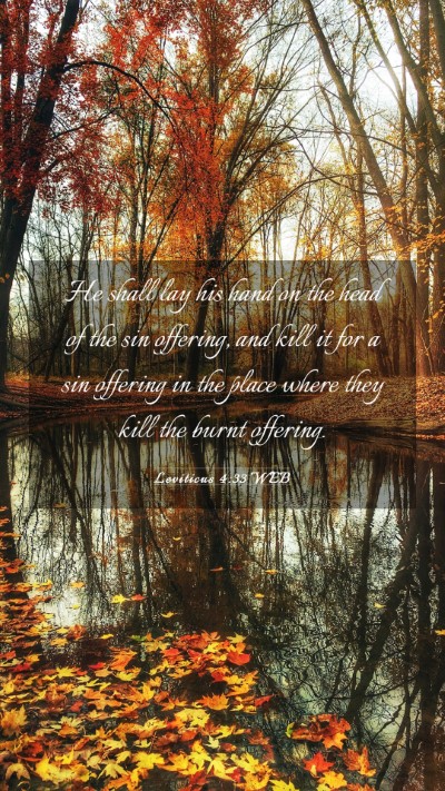 Picture 03 - Leviticus 4:33 WEB Mobile Phone Wallpaper - He shall lay his hand on the head of the sin - Mobile Bible Verse Wallpaper