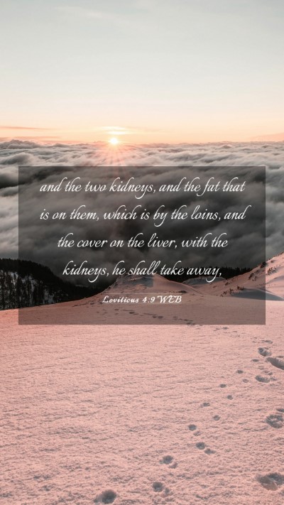 Picture 03 - Leviticus 4:9 WEB Mobile Phone Wallpaper - and the two kidneys, and the fat that is on them, - Mobile Bible Verse Wallpaper