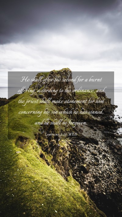 Picture 03 - Leviticus 5:10 WEB Mobile Phone Wallpaper - He shall offer the second for a burnt offering, - Mobile Bible Verse Wallpaper