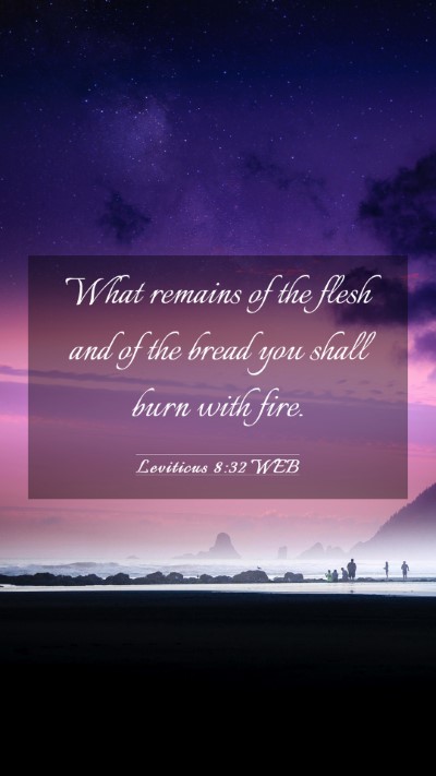 Picture 03 - Leviticus 8:32 WEB Mobile Phone Wallpaper - What remains of the flesh and of the bread you - Mobile Bible Verse Wallpaper