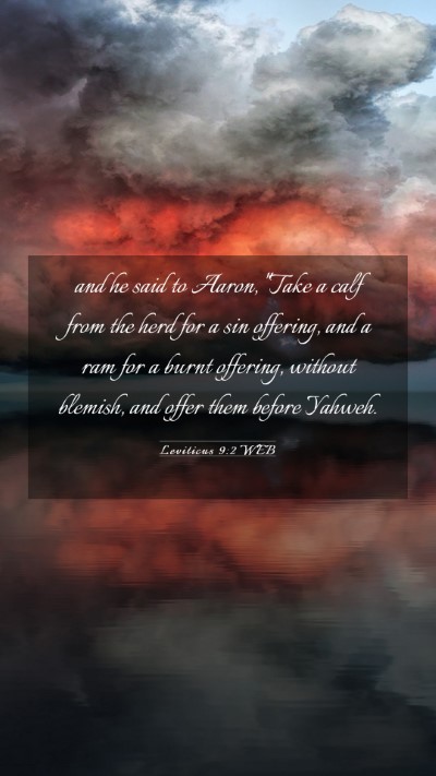 Picture 03 - Leviticus 9:2 WEB Mobile Phone Wallpaper - and he said to Aaron, 