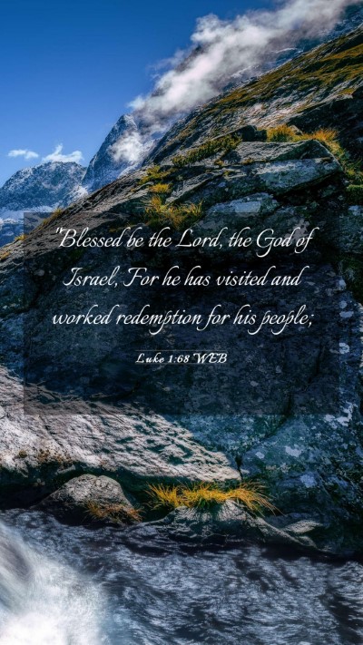 Picture 03 - Luke 1:68 WEB Mobile Phone Wallpaper - 