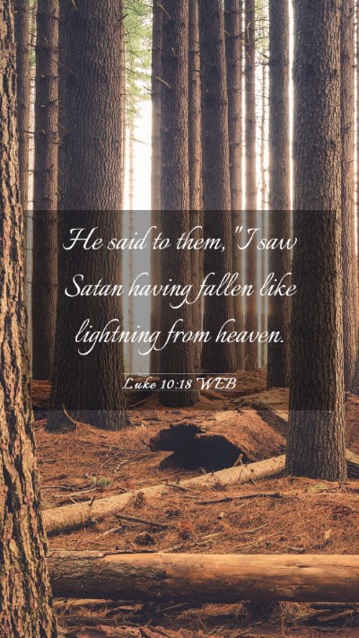 Picture 03 - Luke 10:18 WEB Mobile Phone Wallpaper - He said to them, 