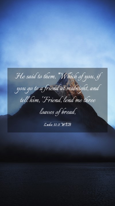 Picture 03 - Luke 11:5 WEB Mobile Phone Wallpaper - He said to them, 
