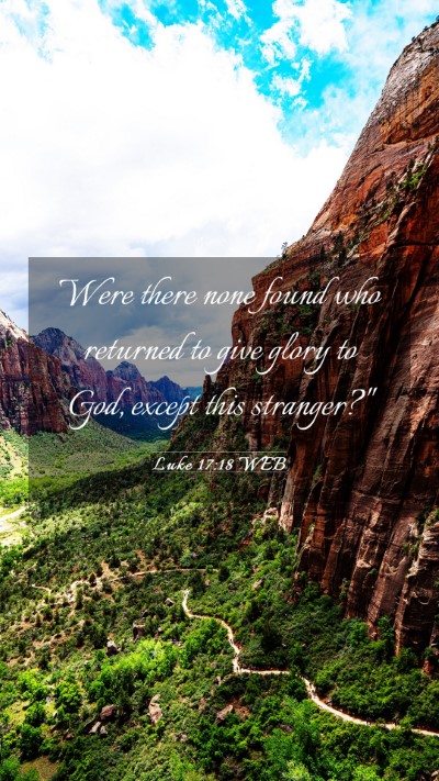 Picture 03 - Luke 17:18 WEB Mobile Phone Wallpaper - Were there none found who returned to give glory - Mobile Bible Verse Wallpaper