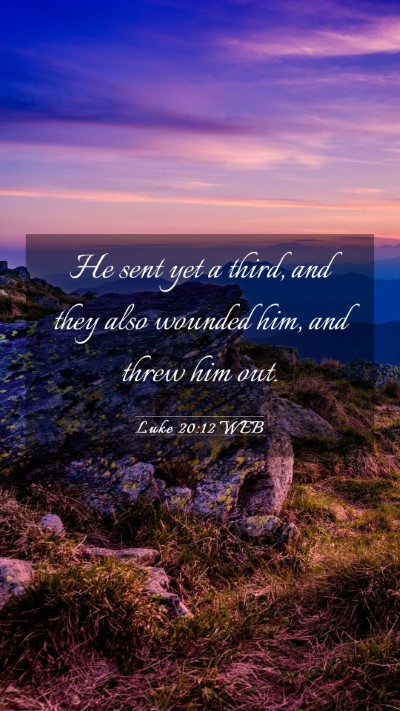 Picture 03 - Luke 20:12 WEB Mobile Phone Wallpaper - He sent yet a third, and they also wounded him, - Mobile Bible Verse Wallpaper