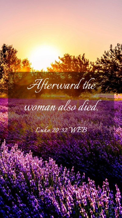 Picture 03 - Luke 20:32 WEB Mobile Phone Wallpaper - Afterward the woman also - Mobile Bible Verse Wallpaper