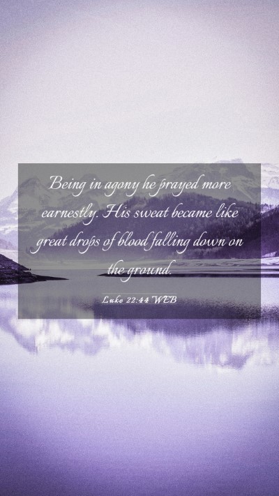 Picture 03 - Luke 22:44 WEB Mobile Phone Wallpaper - Being in agony he prayed more earnestly. His - Mobile Bible Verse Wallpaper