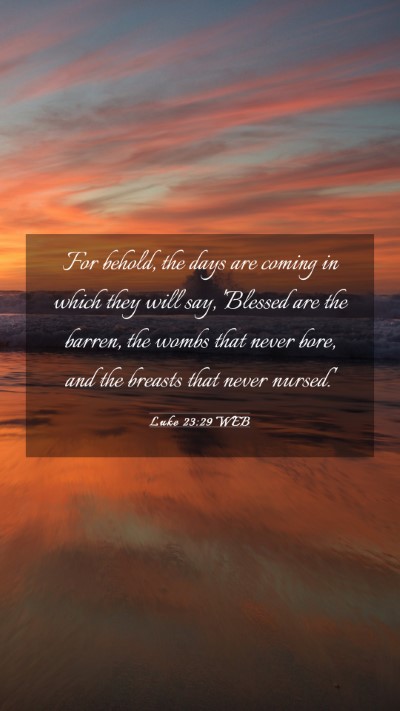 Picture 03 - Luke 23:29 WEB Mobile Phone Wallpaper - For behold, the days are coming in which they - Mobile Bible Verse Wallpaper