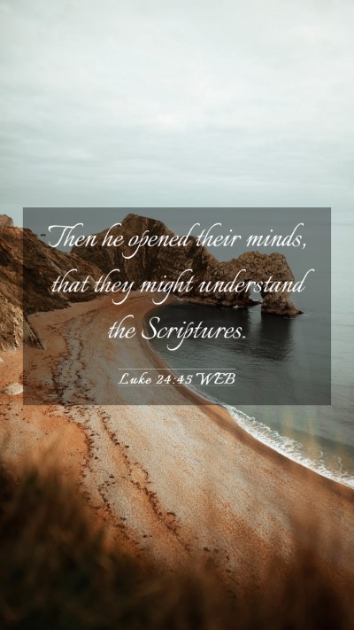 Picture 03 - Luke 24:45 WEB Mobile Phone Wallpaper - Then he opened their minds, that they might - Mobile Bible Verse Wallpaper