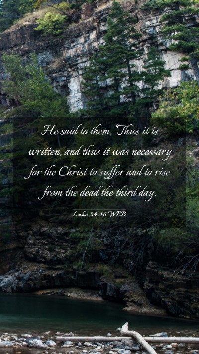 Picture 03 - Luke 24:46 WEB Mobile Phone Wallpaper - He said to them, 