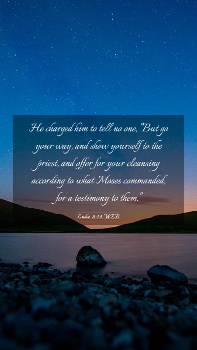 Picture 03 - Luke 5:14 WEB Mobile Phone Wallpaper - He charged him to tell no one, 